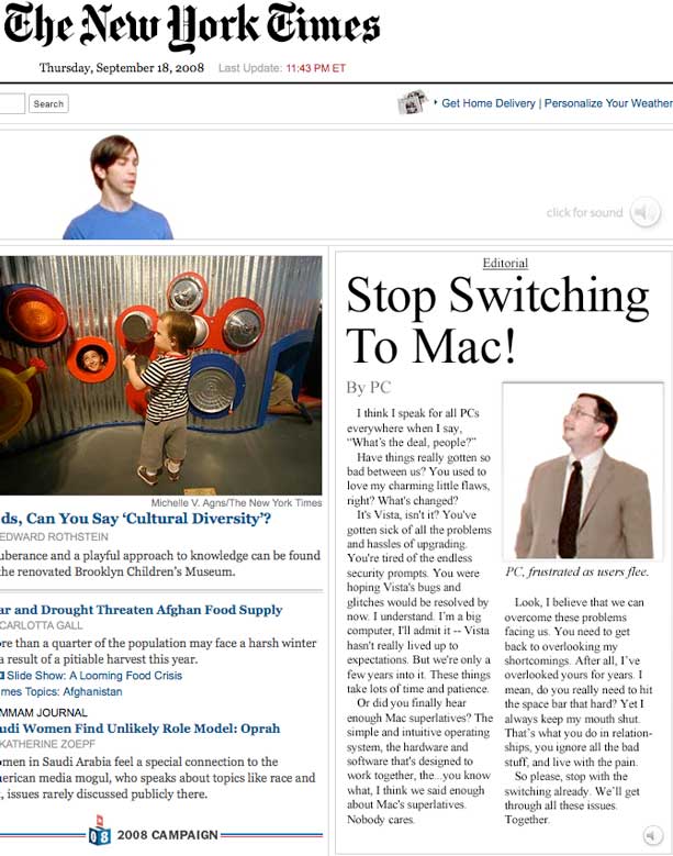 Huh. Those Mac Ads Aren't As Funny Any More. – TechCrunch