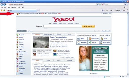 Yahoo Page