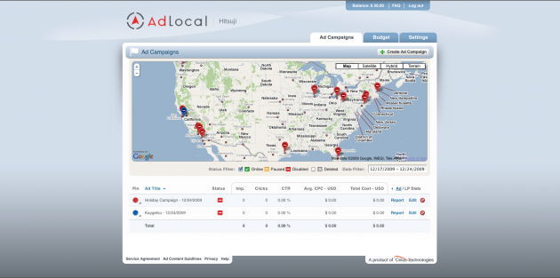 AdLocal Campaign View