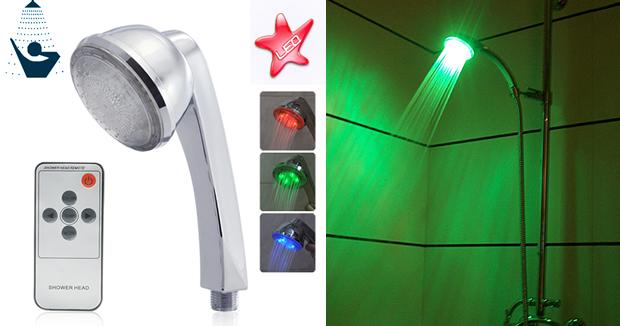 Finally! A color changing LED shower head that includes a remote control |  TechCrunch