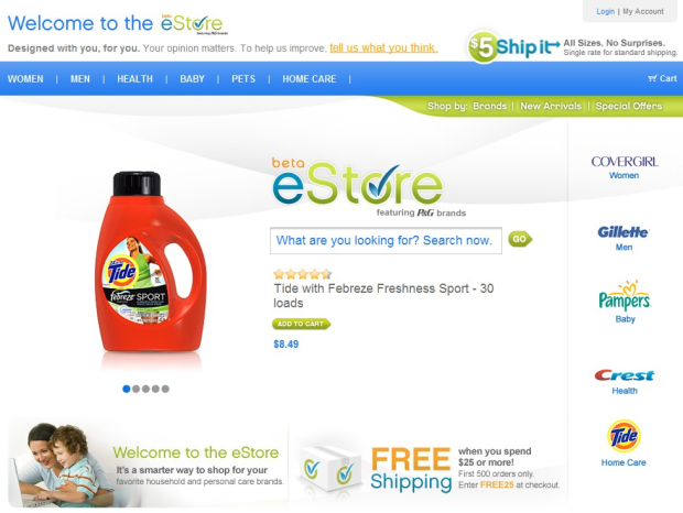 Procter Gamble Opens Online Store In The Us With Flat Shipping Rates Techcrunch