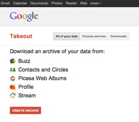 Google Takeout, An Easier Way To Take Your Data With You – TechCrunch