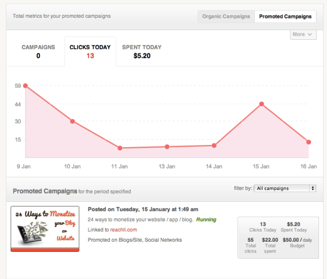 Advertiser analytics and performance paid campaigns
