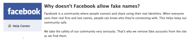 Facebook Real Name Help Center
