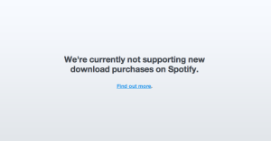 spotify downloads not supported