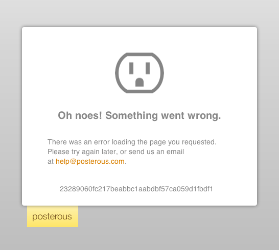 posterous error page