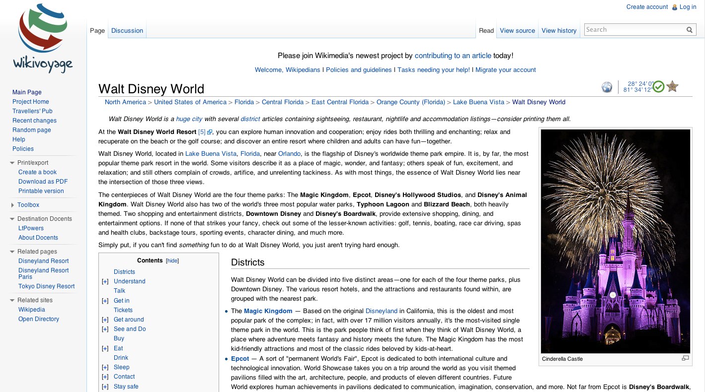 Walt Disney World – Travel guides at Wikivoyage