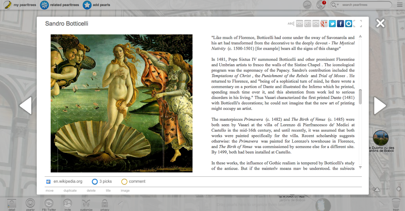 3. read about Botticelli