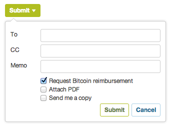 Request Bitcoin Reimbursement