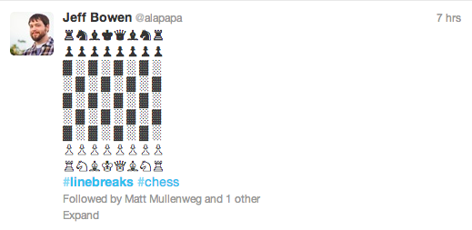twitter linebreak chess