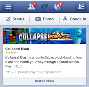 New Facebook Mobile App Install Ads Small