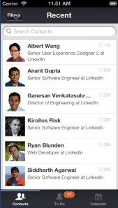 LinkedIn Contacts Mobile App
