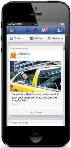 Facebook New App Install Ad