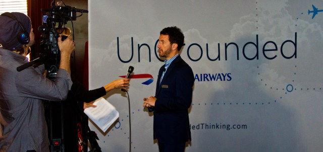 Simon Talling-Smith, British Airways, pre-Ungrounded flight at the Clift hotel and press conference
