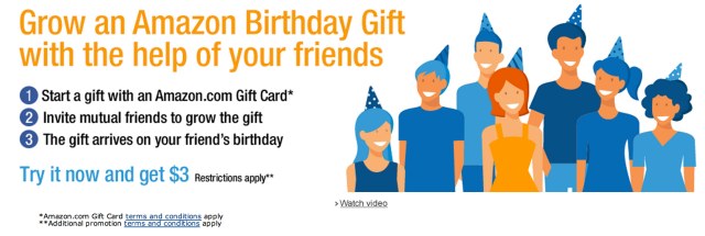 Start or Join an Amazon Birthday Gift