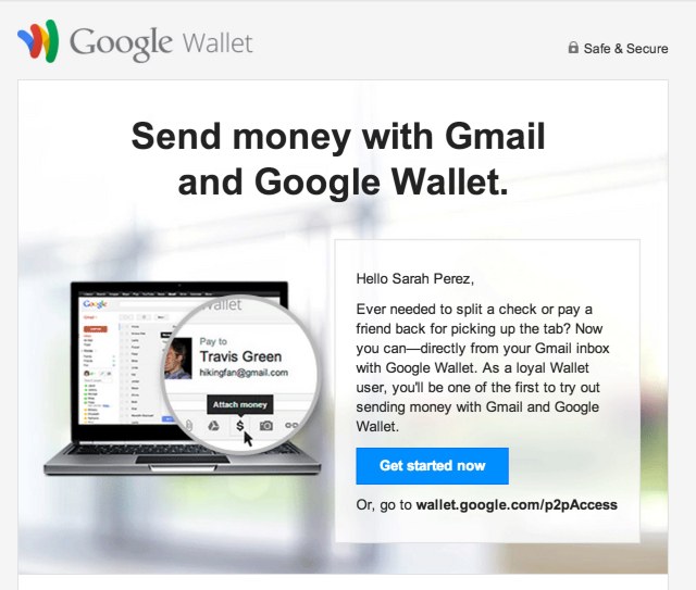 Send money with Gmail