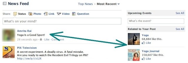 Facebook Related Ads Test 2011