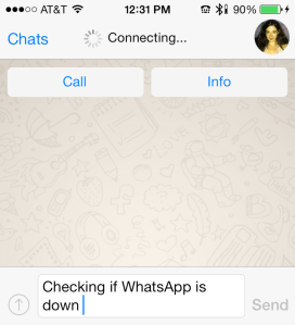 WhatsApp Connecting