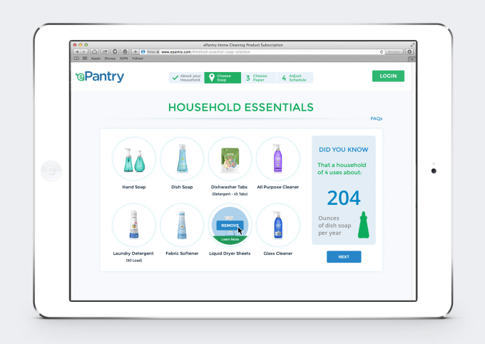 ePantry - Product Selection