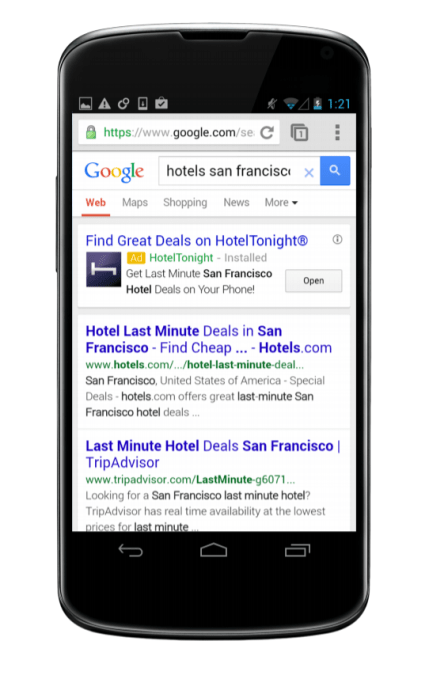 Google To Offer Targeted Mobile App Install Ads In Search And Youtube Expands App Deep Linking To Adwords Techcrunch