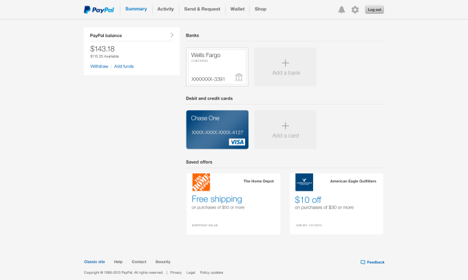 PayPal Wallet Desktop