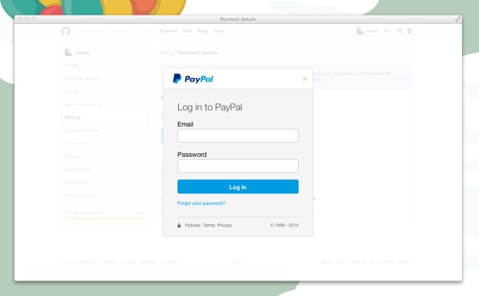 GitHub PayPal Flow 2