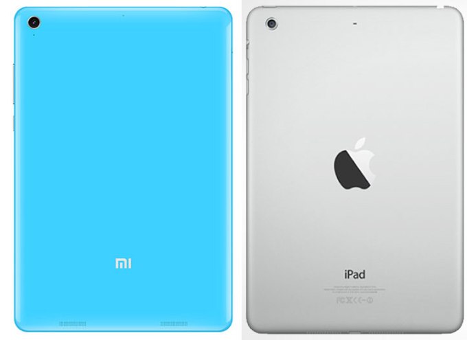 Xiaomi Mi Pad and an iPad Mini Retina