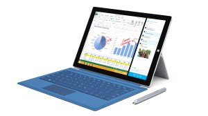 Surface Pro 3 with blue keyboard