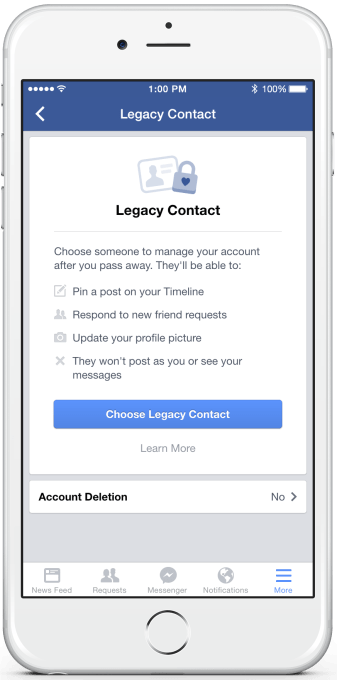 Legacy Contact_Choose