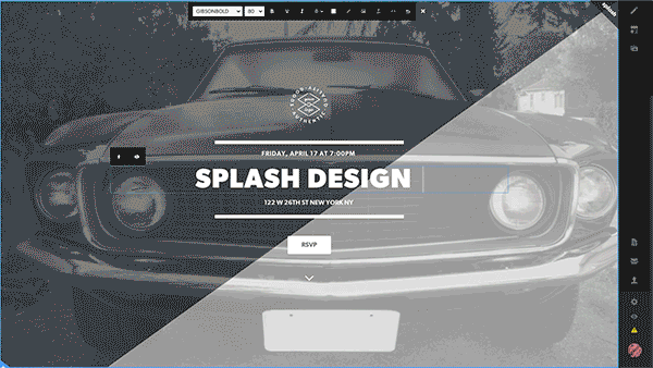 Splash lets you customize your entire event page