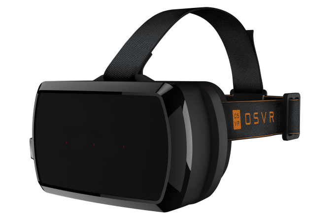 OSVR faceplate with Leap Motion side