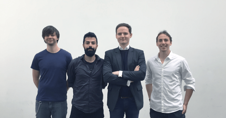 ByeBuy team: Florian Hofer (Director of Technology), Behrad Mirashar (Head of Brand and Digital Product Experience), Michael Cassau (CEO), and Simon Wiedemann (Lead Mathematician)