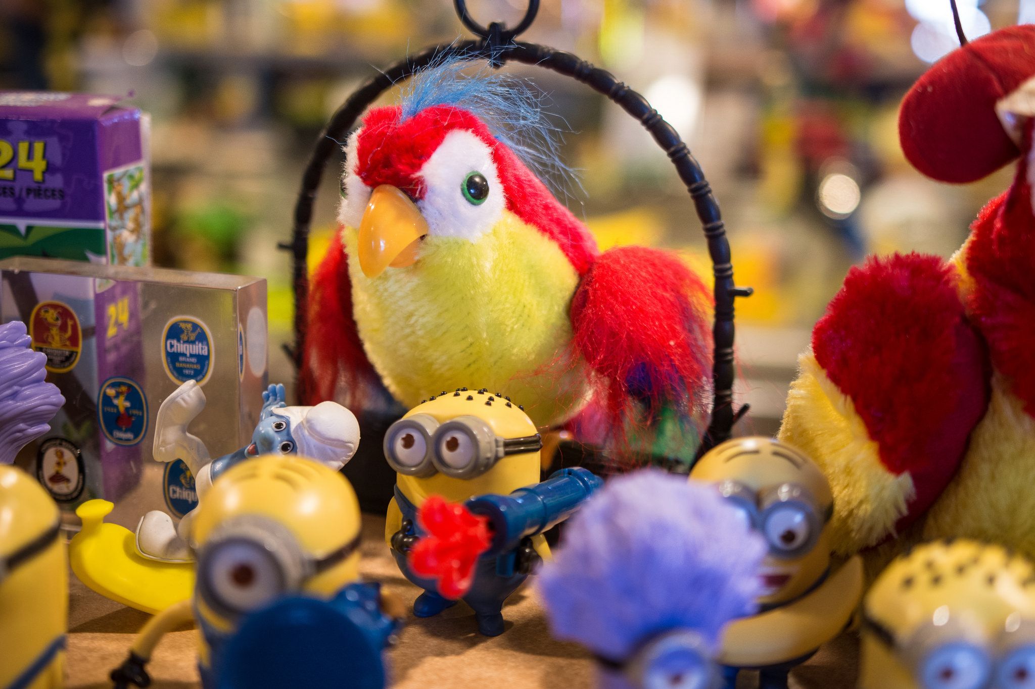 talking parrot with minions