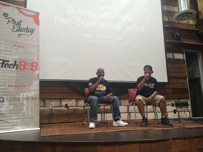 Divine and Tech808 Co-Founder James Lopez during the “Building with Divine: From Crack to Rap to Tech” discussion.
