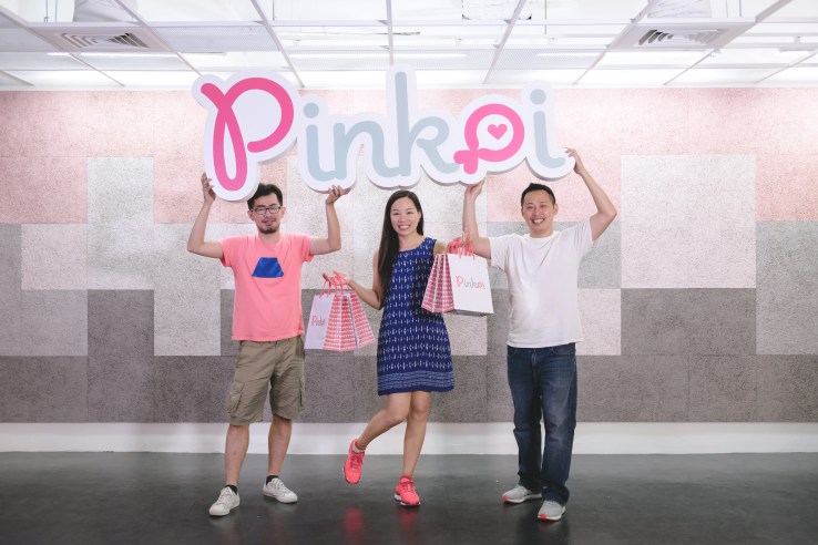 Pinkoi founders Mike Lee, Maibelle Lin and Peter Yen