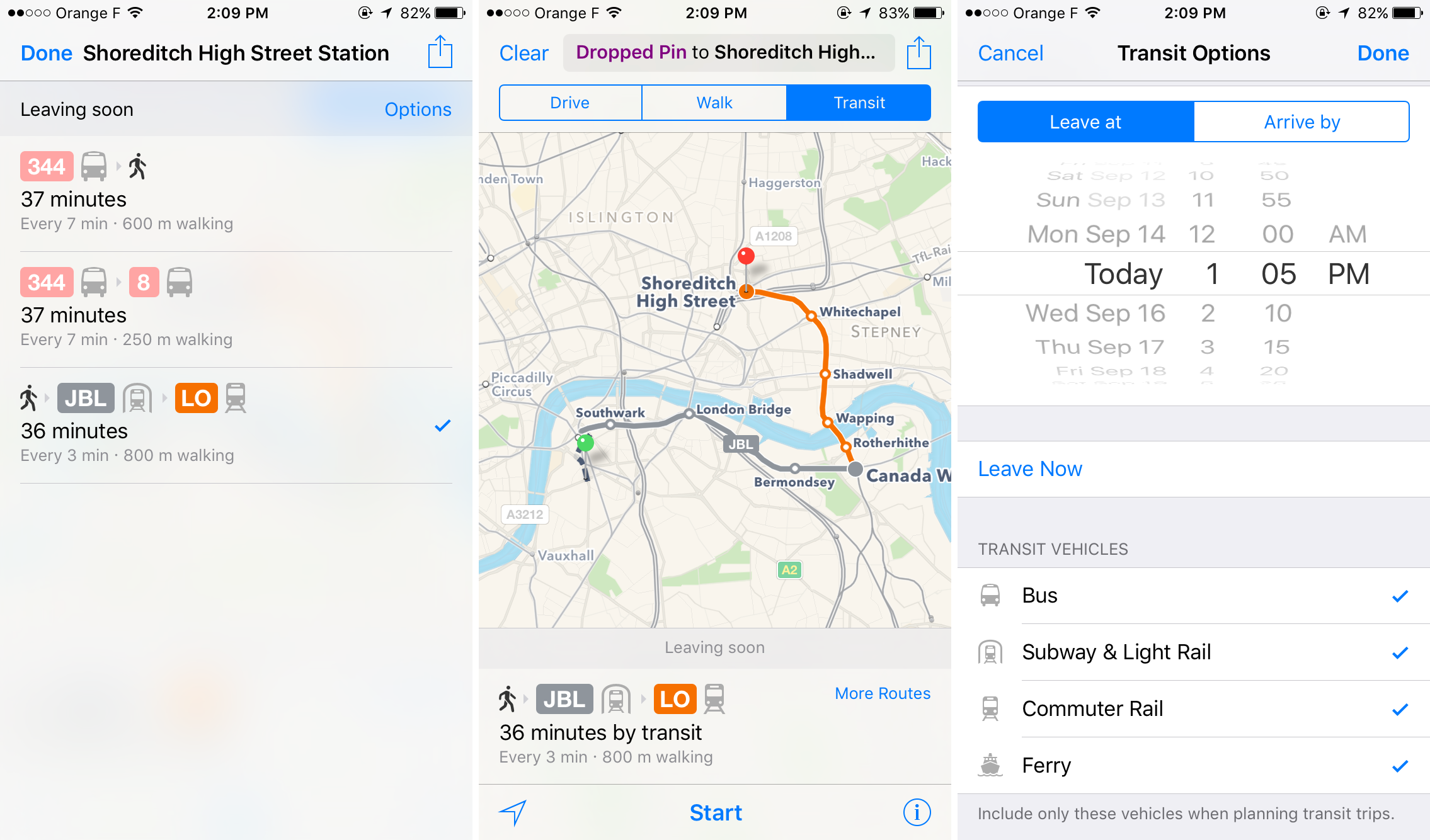 iOS 9 - Maps Transit