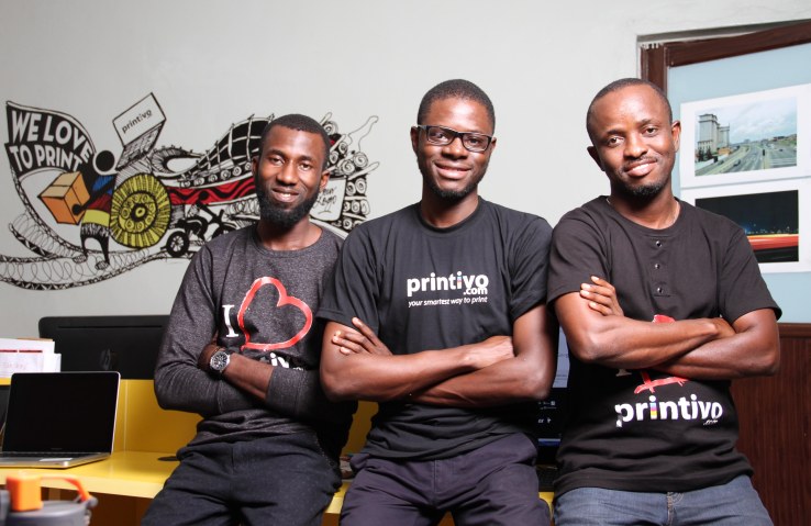 Printivo founders Ibukun Oloyede, Oluyomi Ojo, and Ayodeji Adeogun
