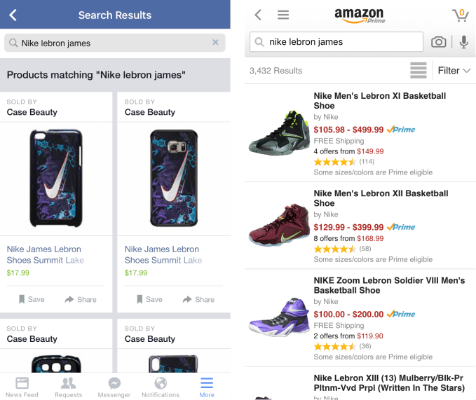 Facebook shopping Search Results