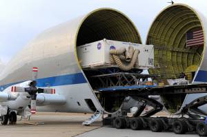 World's largest heat shield in the Super Guppy / Image courtesy of NASA