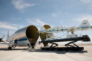 Super Guppy with 2 supersonic jets / Image courtesy of NASA