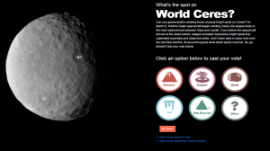 NASA asked the public what they though the white spots on Ceres were / Image courtesy of NASA