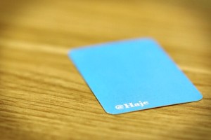 This is my business card. The color is True Blue from Twitter's brand guidelines, and the only thing written on the entire card is my Twitter user name. Because, clearly, I'm that guy. 