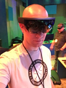 A HoloLens is like wearing a heavy set of sunglasses attached to a headband. Which is why it's really curious that it's so easy to forget they are even there. 