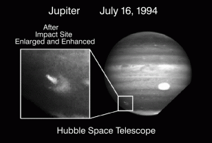 Shoemaker-Levy 9 impact site on Jupiter / Image courtesy of NASA/JPL