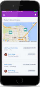 Salesforce Field Service Lightning mobile app for Field Service reps.