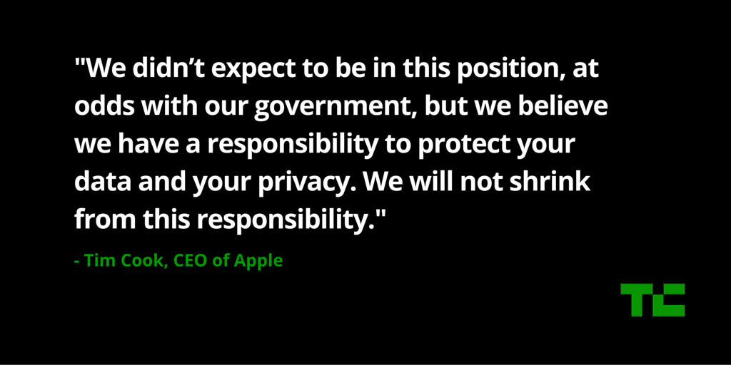 Tim Cook of Apple on Privacy