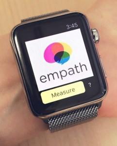 The EmoWatch app identifies and tracks users's emotions from their voices, regardless of language, by analyzing vocal properties