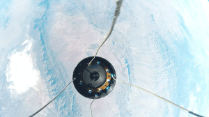 The Maraia capsule as seen from the nose fairing / Image courtesy of UP Aerospace