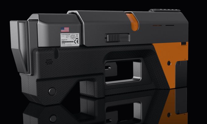 A concept image for the non-lethal self-defense weapon listed as a project on the FwdForce site