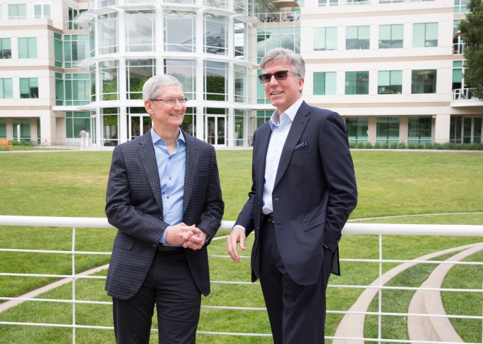 SAP CEO Bill McDermott with Apple CEO Tim Cook.